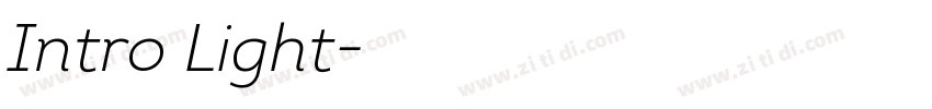 Intro Light字体转换